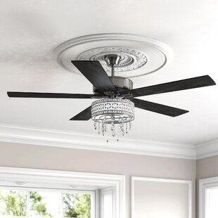 Wood And Crystal Style Ceiling Fans With Lights | Wayfair